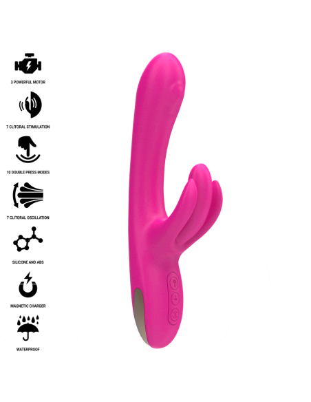INTENSE - BRITNEY VIBRADOR MULTIFUNCIÓN RABBIT 23 CM ROSA