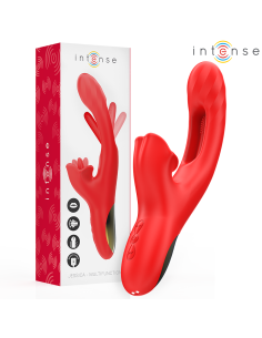 INTENSE - JESSICA VIBRADOR MULTIFUNCIÓN ESTIMULACIÓN CLÍTORIS 24.8 CM ROJO