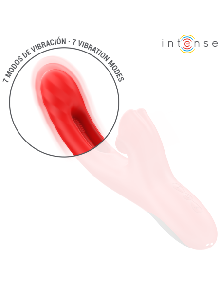 INTENSE - JESSICA VIBRADOR MULTIFUNCIÓN ESTIMULACIÓN CLÍTORIS 24.8 CM ROJO