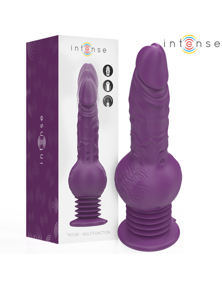 INTENSE - TATUM VIBRADOR MULTIFUNCIÓN CON VIBRACIÓN UP AND DOWN 24 CM MORADO