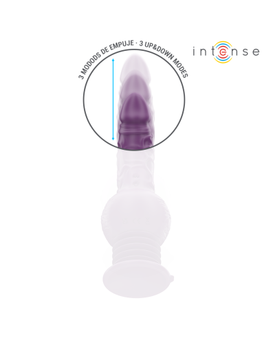 INTENSE - TATUM VIBRADOR MULTIFUNCIÓN CON VIBRACIÓN UP AND DOWN 24 CM MORADO