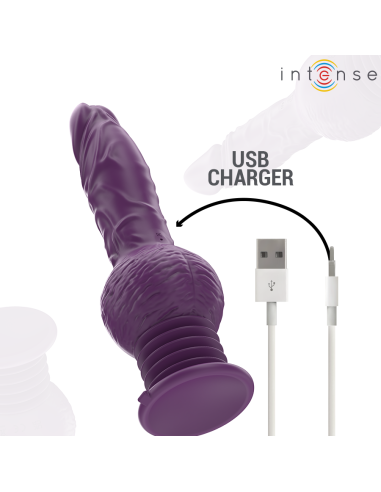 INTENSE - TATUM VIBRADOR MULTIFUNCIÓN CON VIBRACIÓN UP AND DOWN 24 CM MORADO