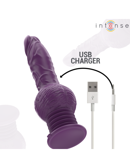 INTENSE - TATUM VIBRADOR MULTIFUNCIÓN CON VIBRACIÓN UP AND DOWN 24 CM MORADO