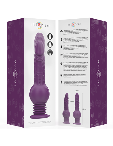 INTENSE - TATUM VIBRADOR MULTIFUNCIÓN CON VIBRACIÓN UP AND DOWN 24 CM MORADO