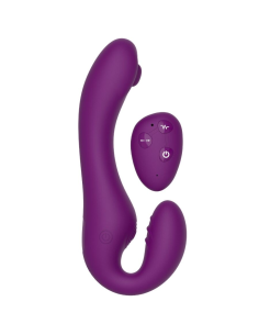 XOCOON - STRAPLESS STRAP-ON VIBRADOR 2 EN 1 CON CONTROL REMOTO MORADO