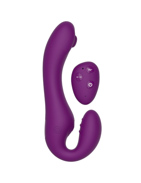 XOCOON - STRAPLESS STRAP-ON VIBRADOR 2 EN 1 CON CONTROL REMOTO MORADO