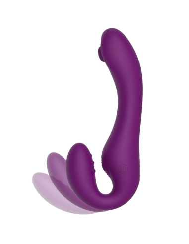 XOCOON - STRAPLESS STRAP-ON VIBRADOR 2 EN 1 CON CONTROL REMOTO MORADO