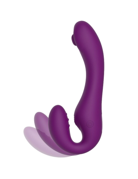 XOCOON - STRAPLESS STRAP-ON VIBRADOR 2 EN 1 CON CONTROL REMOTO MORADO