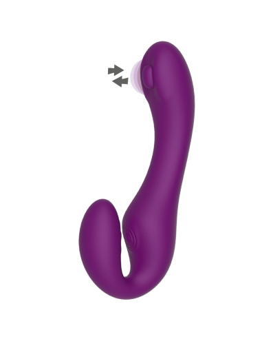 XOCOON - STRAPLESS STRAP-ON VIBRADOR 2 EN 1 CON CONTROL REMOTO MORADO