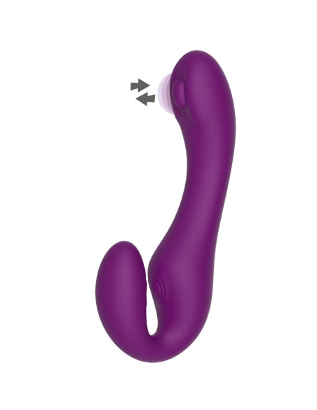 XOCOON - STRAPLESS STRAP-ON VIBRADOR 2 EN 1 CON CONTROL REMOTO MORADO