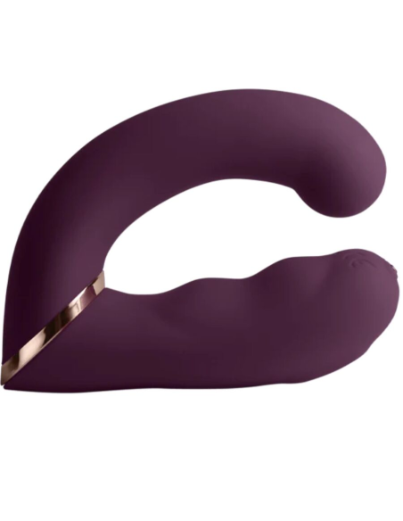 ROCKS- OFF - GEMINI VIBRADOR DUAL PUNTO G Y ESTIMULADOR CLÍTORIS MORADO