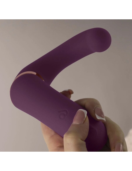 ROCKS- OFF - GEMINI VIBRADOR DUAL PUNTO G Y ESTIMULADOR CLÍTORIS MORADO