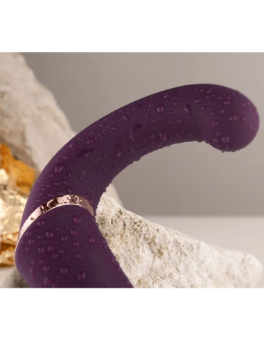 ROCKS- OFF - GEMINI VIBRADOR DUAL PUNTO G Y ESTIMULADOR CLÍTORIS MORADO