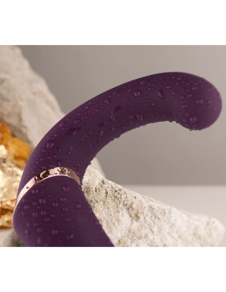 ROCKS- OFF - GEMINI VIBRADOR DUAL PUNTO G Y ESTIMULADOR CLÍTORIS MORADO