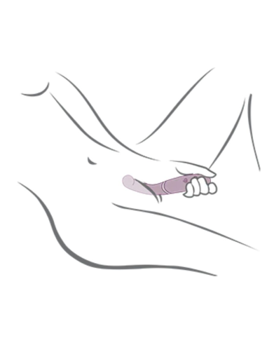 ROCKS- OFF - GEMINI VIBRADOR DUAL PUNTO G Y ESTIMULADOR CLÍTORIS MORADO