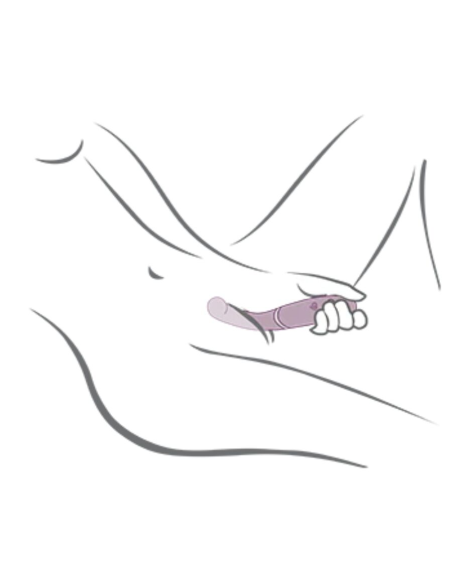 ROCKS- OFF - GEMINI VIBRADOR DUAL PUNTO G Y ESTIMULADOR CLÍTORIS MORADO