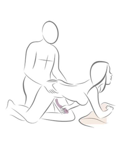 ROCKS- OFF - GEMINI VIBRADOR DUAL PUNTO G Y ESTIMULADOR CLÍTORIS MORADO