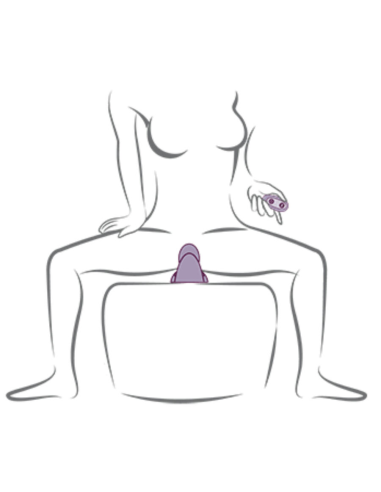 ROCKS- OFF - RUBY GLOW VIBRADOR SIT-ON MORADO