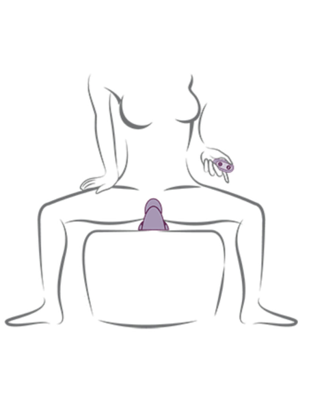 ROCKS- OFF - RUBY GLOW VIBRADOR SIT-ON MORADO