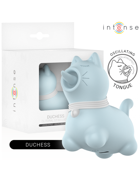 INTENSE - DUCHESS ESTIMULADOR CON LENGUA ROTATIVA 360º AZUL