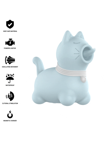 INTENSE - DUCHESS ESTIMULADOR CON LENGUA ROTATIVA 360º AZUL