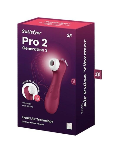 SATISFYER - PRO 2 GENERACIÓN 3 LIQUID AIR TECHNOLOGY GRANATE