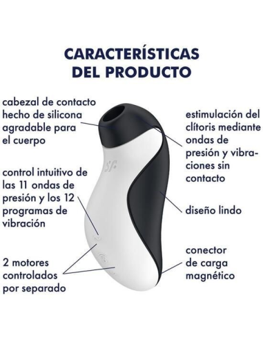 SATISFYER - ORCA Estimulador Air Pulse + Vibración | SexPlace.MX