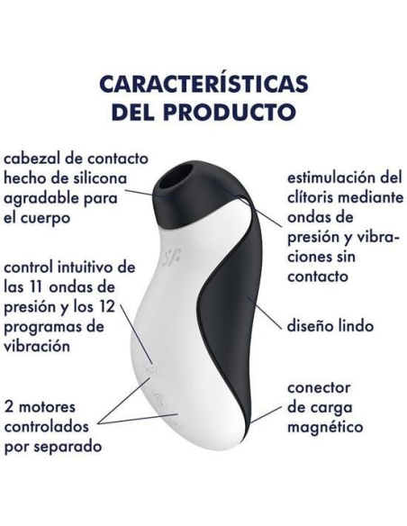 SATISFYER - ORCA Estimulador Air Pulse + Vibración | SexPlace.MX