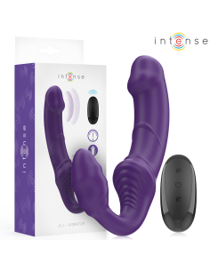 INTENSE - JILL VIBRADOR DOBLE 20 CM VIOLETA CONTROL REMOTO