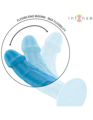 INTENSE - PHOEBE VIBRADOR REALÍSTICO 10 VIBRACIONES AZUL CONTROL REMOTO