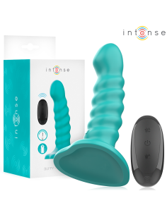 INTENSE - BUFFY VIBRADOR TALLA S DISEÑO EN ESPIRAL 10 VIBRACIONES AZUL CONTROL REMOTO