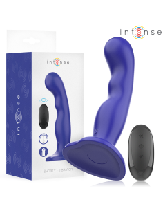 INTENSE - SHORTY VIBRADOR CON VENTOSA AZUL CONTROL REMOTO
