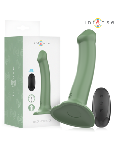 INTENSE - BECCA VIBRADOR CON VENTOSA 10 VIBRACIONES VERDE CONTROL REMOTO