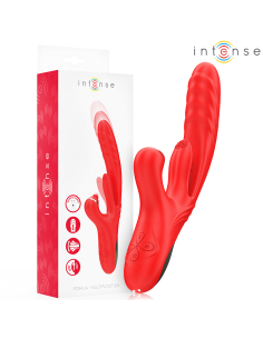 INTENSE - ROSALIA VIBRADOR MULTIFUNCIÓN 3 EN 1 ROJO