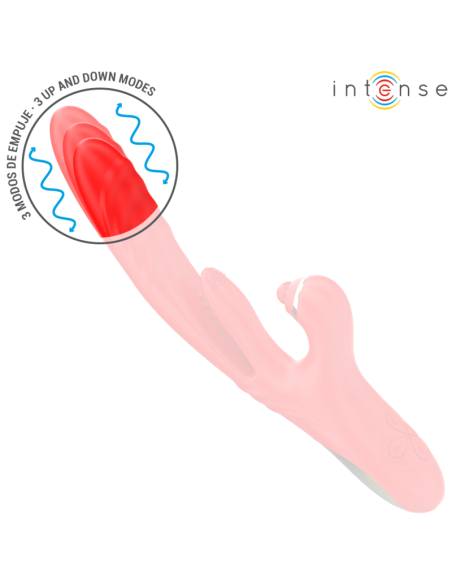 INTENSE - ROSALIA VIBRADOR MULTIFUNCIÓN 3 EN 1 ROJO