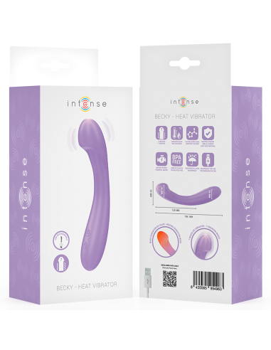 INTENSE - BECKY VIBRADOR 19 CM CALENTABLE 7 VIBRACIONES MORADO