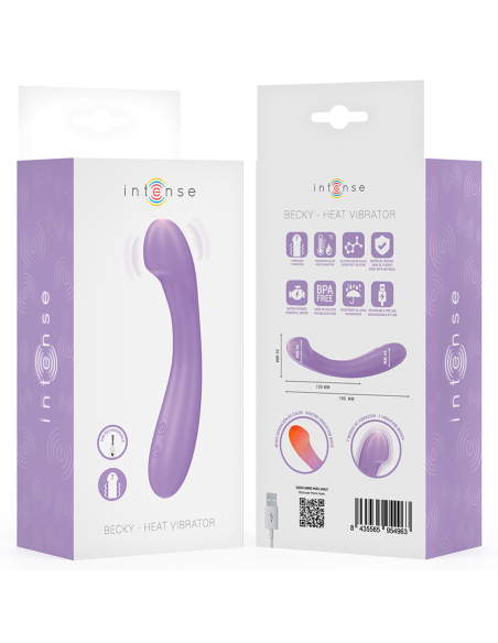 INTENSE - BECKY VIBRADOR 19 CM CALENTABLE 7 VIBRACIONES MORADO
