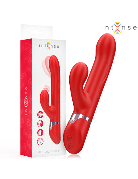 INTENSE - LELE VIBRADOR MULTIFUNCIÓN ROTATORIO and OSCILACIÓN and ESTIMULACIÓN ROJO