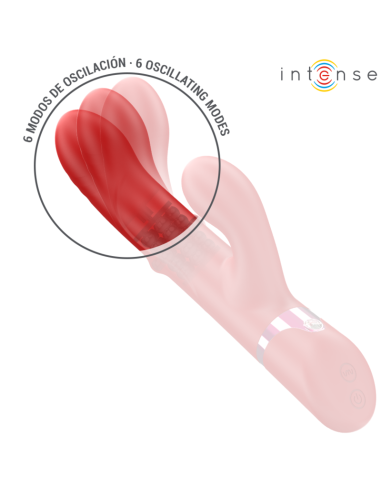INTENSE - LELE VIBRADOR MULTIFUNCIÓN ROTATORIO and OSCILACIÓN and ESTIMULACIÓN ROJO