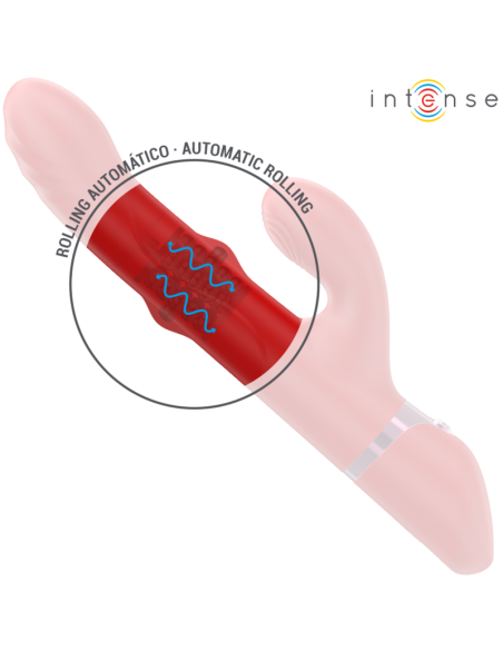 INTENSE - LELE VIBRADOR MULTIFUNCIÓN ROTATORIO and OSCILACIÓN and ESTIMULACIÓN ROJO
