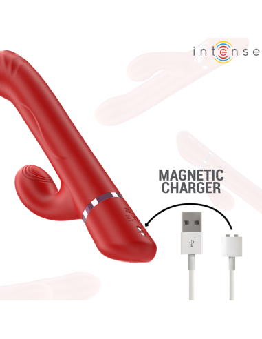 INTENSE - LELE VIBRADOR MULTIFUNCIÓN ROTATORIO and OSCILACIÓN and ESTIMULACIÓN ROJO