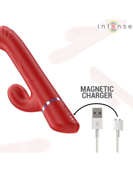 INTENSE - LELE VIBRADOR MULTIFUNCIÓN ROTATORIO and OSCILACIÓN and ESTIMULACIÓN ROJO