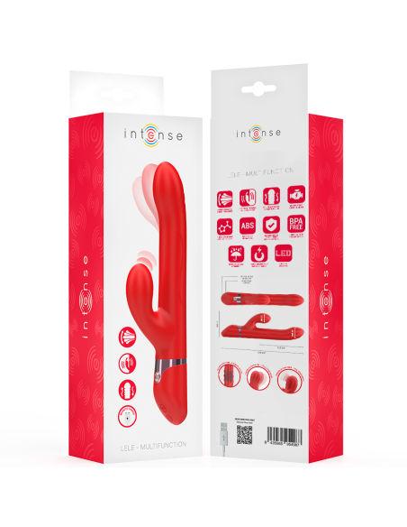 INTENSE - LELE VIBRADOR MULTIFUNCIÓN ROTATORIO and OSCILACIÓN and ESTIMULACIÓN ROJO