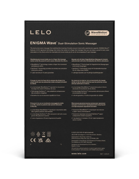 LELO - ENIGMA WAVE MASAJEADOR TRIPLE VIBRACIÓN MORADO