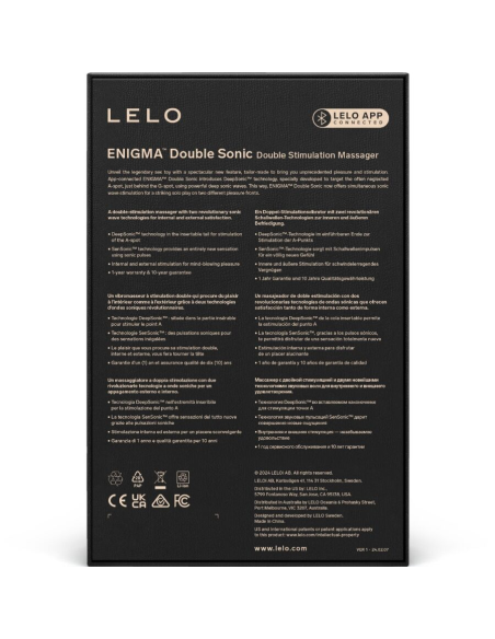LELO - ENIGMA DOUBLE SONIC VIBRADOR PUNTO G NEGRO