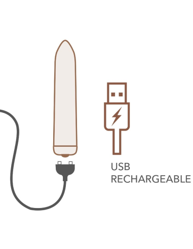 ROCKS-OFF - BALA VIBRADORA RECARGABLE ROSA