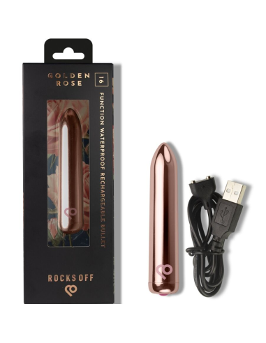 ROCKS-OFF - BALA VIBRADORA RECARGABLE ROSA
