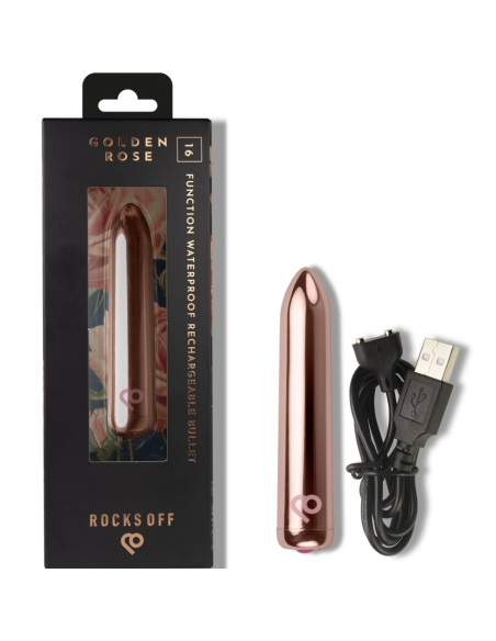 ROCKS-OFF - BALA VIBRADORA RECARGABLE ROSA
