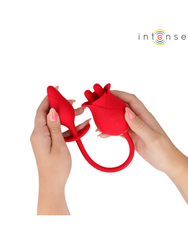 INTENSE - MELANIE DOBLE ESTIMULADOR CLÍTORIS CON LENGUA ZIGZAG