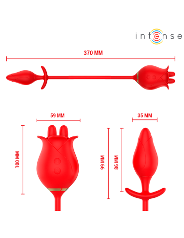 INTENSE - MELANIE DOBLE ESTIMULADOR CLÍTORIS CON LENGUA ZIGZAG